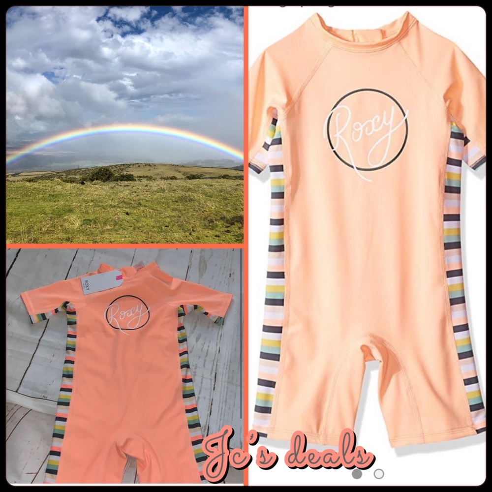 🌈🌺 Roxy girls shortie rash guard swimsuit 🌈🌺
